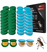 64 Pack Cockroach Gel Bait, Highly Effective Roach Gel Bait Indoor Infestation Solution, Fast Act...