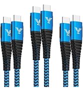 USBC to USBC Fast Charging Cable 3/6/10Ft 60W 3.1A Type C to Type C Cord Nylon Braided for iPhone...