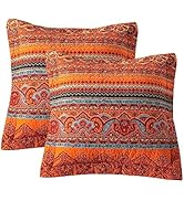 Bedifany 2 Pcs Cotton Throw Pillow Covers, Decorative Neutral Boho Cushion Covers Pillowcase for ...