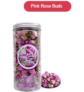 CoolCrafts Dried Rose Buds Edible Rose Tea Fragrant Dried Flowers - Pink Rose Buds