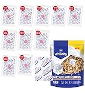 Wallaby 400cc Oxygen Absorbers for Long Term Food Storage 100 count (10? Packs of 10) Bulk - FDA ...