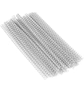 1/2 Inch Wire Cinch Book Binding Silver 3:1 Pitch, 100 Pack Double Loop Metal Spiral for Bindings...