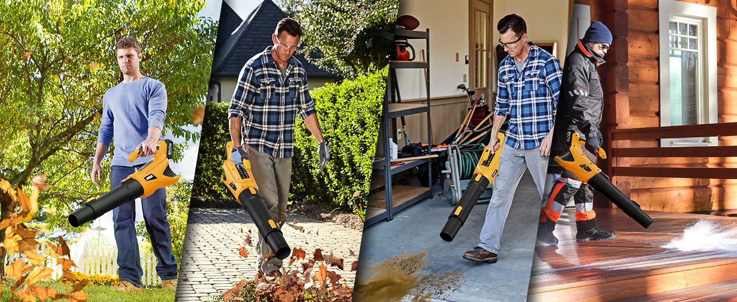 Lightweight Battery Powered Leaf Blowers for Lawn Care and Yard Clearance