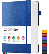 Leather Lined Notebook Journal, 320 Pages Hardcover Notebook Journals for Writing Women &amp; Men, B5...