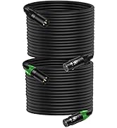 LanSenSu 1 Male to 2 Female XLR Y Splitter Micrphone, 3pin XLR Female to Dual XLR Male Y-Splitter...