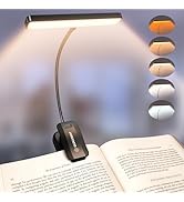 Glocusent 26 LED Book Light, 1200 mAh 90 Hrs Lasting Rechargeable Reading Light, 5 Amber Colors &amp;...