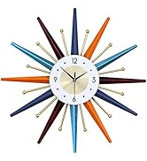 Goldmeet 22 Inch Mid Century Modern Wall Clock, Silent Non-Ticking Battery Operated Large Clock, ...
