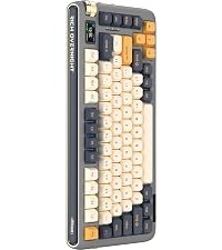 F75 Mechanical Keyboard, 75% Hot Swappable Gasket Structure Tri-Mode Gaming Keyboard, 81 Keys RGB Bl...
