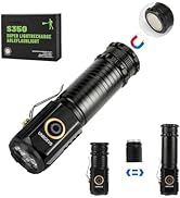 UNROEVS 2550 Lumen 2-in-1 Small Flashlight,Led Rechargeable Flashlights High Lumens USB C Charge,...