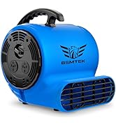BSMTEK Air Mover Blower Fan, Industrial 1/2HP 2500CFM Monster Floor Blower Carpet Dryers - 3 Spee...