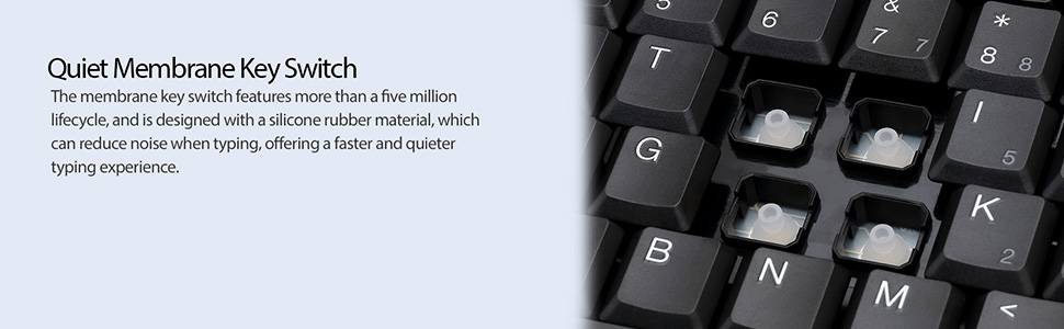 Quiet Membrane Keys Switch