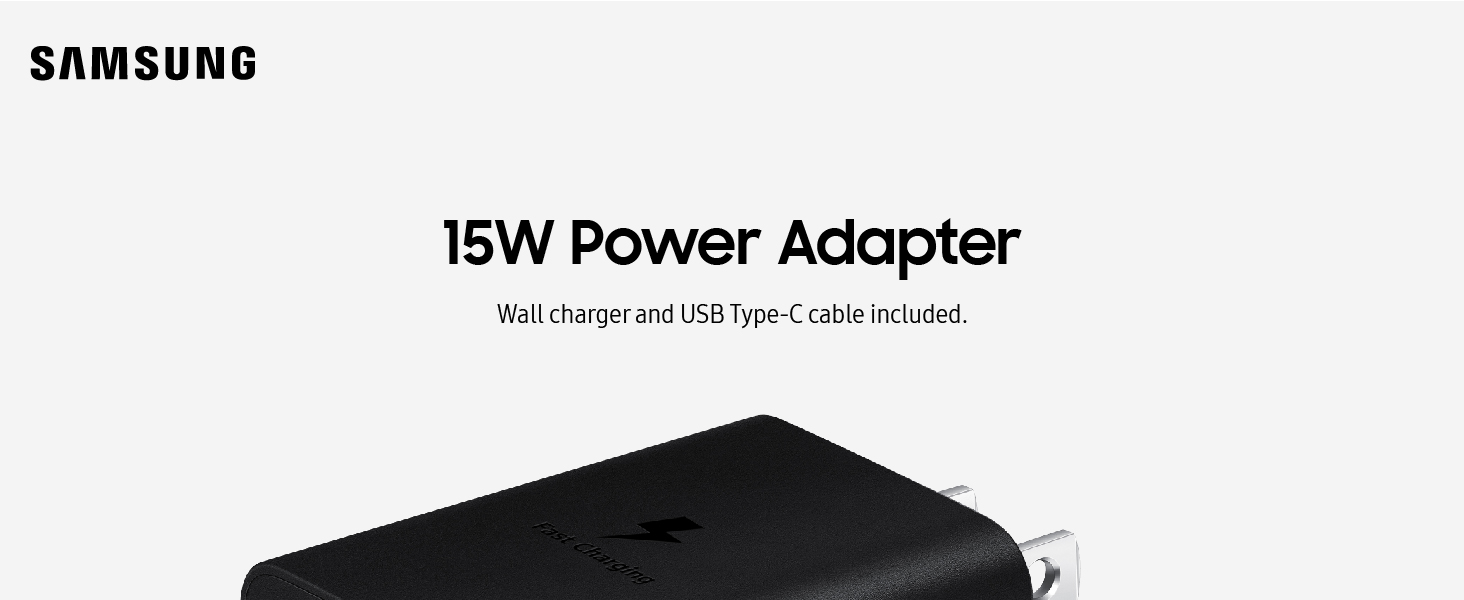 Samsung 15W Power Adapter With USB Cable Black