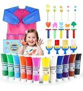 TMOL Washable Finger Paint for Toddlers, 27 PCS Non-Toxic Finger Paints, 12 Vibrant Colors (1.21f...