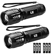 LE LED Flashlights LE1000 High Lumens, Small and Extremely Bright Flash Light, Zoomable, Water Re...