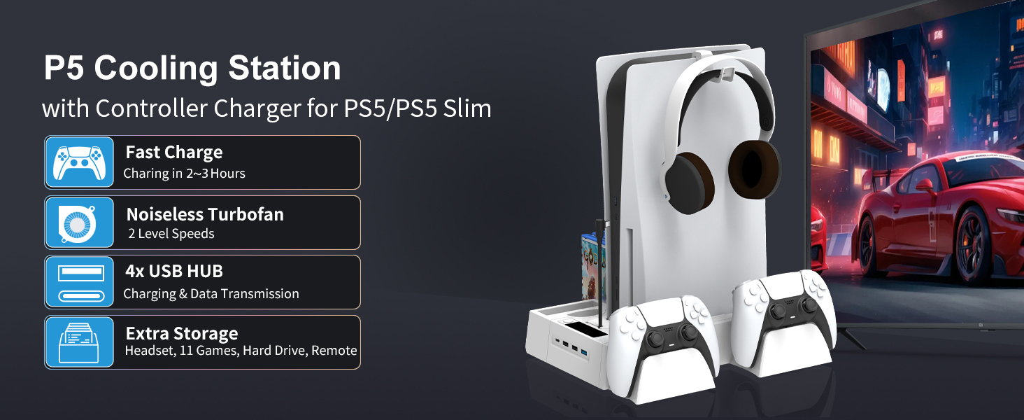 PS5 Slim Cooling Station