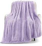 Whale Flotilla Extra Large Lilac Throw Blanket for Couch, Decorative Soft Warm Fleece Bed Blanket...
