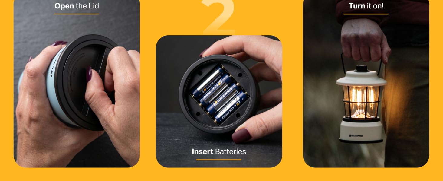 Open the Lid Insert Batteries