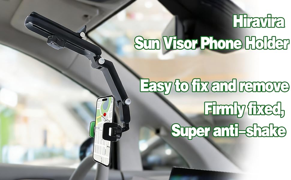 Sun visor phone holder