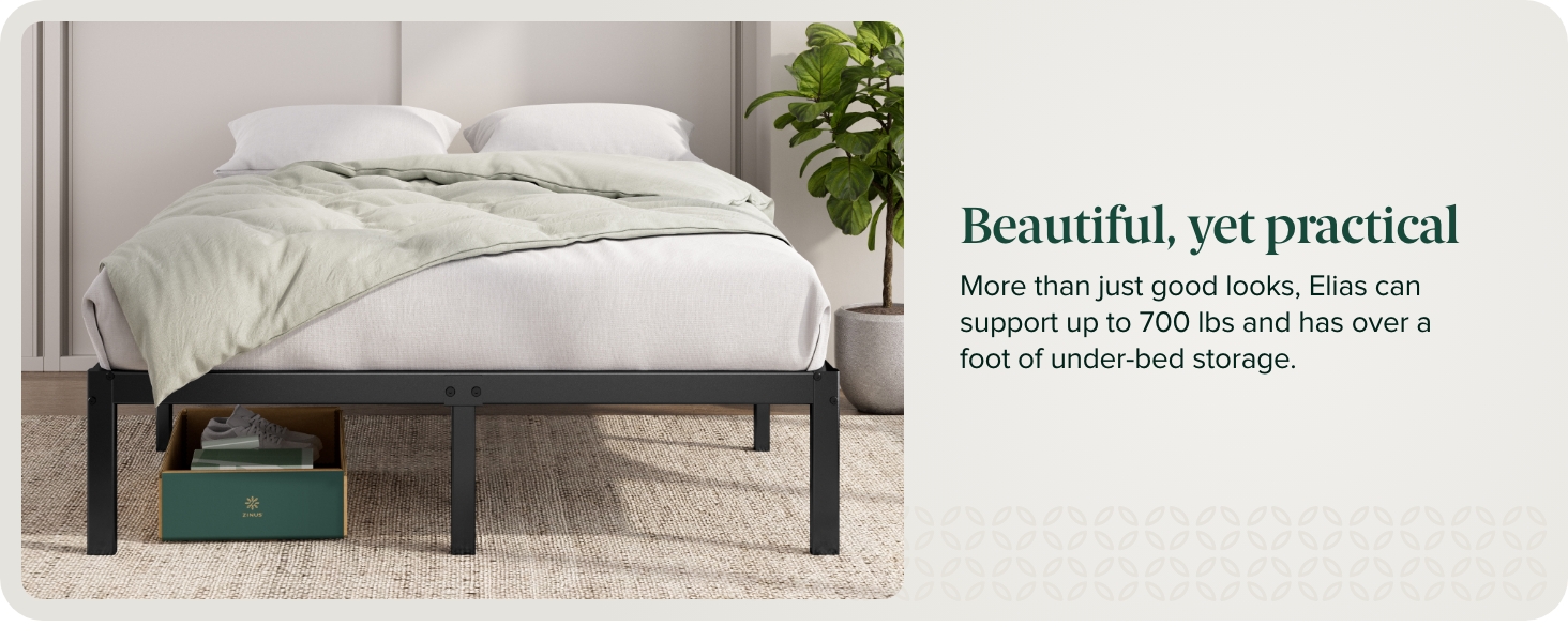 Elias 14 Inch Metal Platform Bed Frame