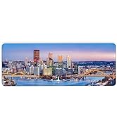 Pittsburgh City Mouse Pad, Desk Mat for Keyboard and Mouse, Mousepad with Anti-Slip Rubber Base a...