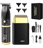 HIENA PRO Hair Trimmers and Foil Shaver for Men Kit,Men Professional Cordless Barbers Hair Clippe...