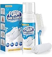 Pixiewink Shoe Cleaner, 6.76 fl oz Shoe Cleaning Kit with Brush and Towel, White Sneaker Cleaner ...