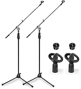 AxcessAbles AXCMS-201TB One Hand Microphone Stand with Tripod Base and Quick Grip Height Adjustme...