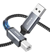 NIMASO Printer Cable 10 FT/ 3 Meter, USB 2.0 Printer Cable USB Type A to Type B Scanner Cord High...