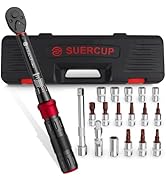SUERCUP 1/4-Inch Drive Click Torque Wrench, 18 PCS Bike Torque Wrench Set 3-25Nm, Dual-Direction ...