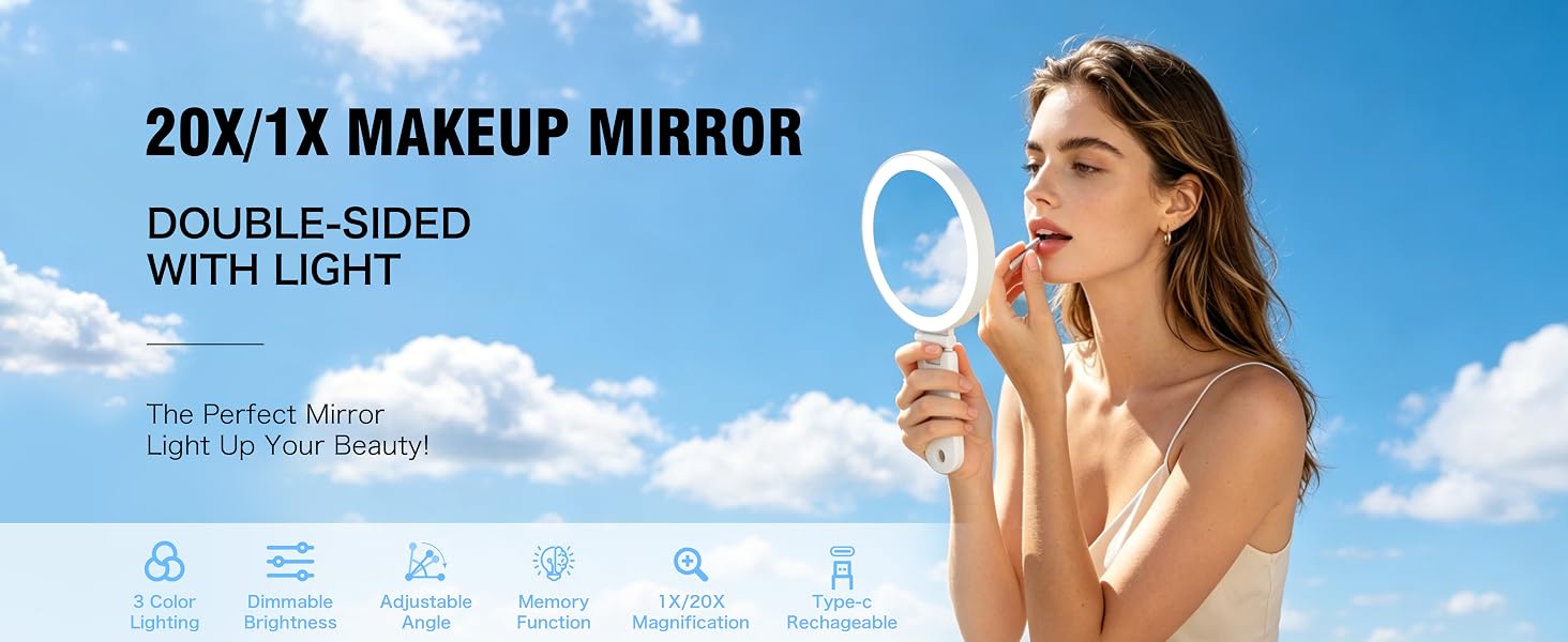 Magnifying Mirror with Lights