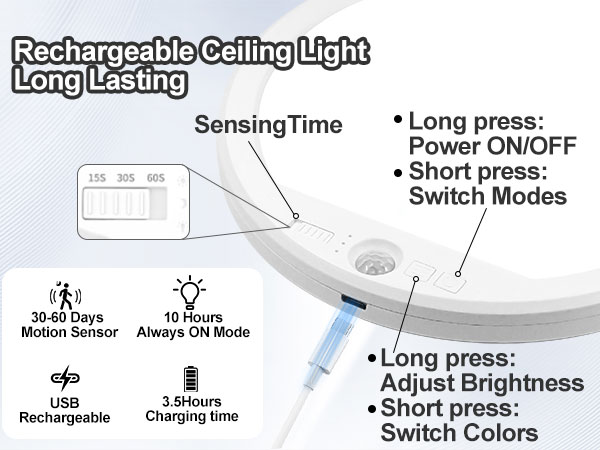 battery operated ceiling light
