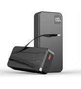 Portable Charger 20000mAh Power Bank -Portable Battery with 2 Built in Cables PD QC4.0 22.5W Fast...