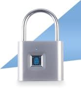 KENRONE Keyless Portable USB Charging Fingerprint Lock SL90 Smart Padlock Door Lock Quick Unlock ...