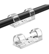 VIPMOON Cable Clips Self Adhesive, 70PCS Large Cable Tidy Wire Clips, 9mm Wall Cable Clips Clear,...