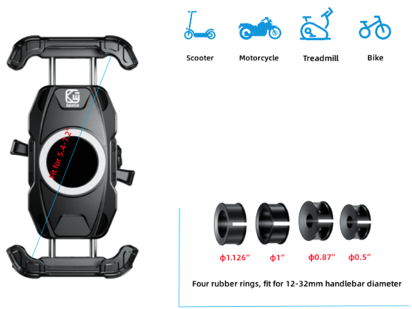 motorcycle phone handlebar mount