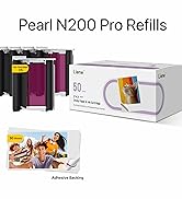 Liene Pearl N200 Pro Portable Photo Printer Photo Paper 50 Sheets &amp;amp; 5 Cartridges, Picture Printer