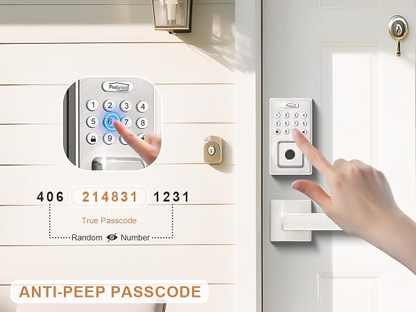 smart deadbolt with door handle