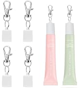 Starfa Lab 4Pcs Keychain Cap for Summer Fridays Lip Balm,Portable Lip Gloss Holder Keychain with ...