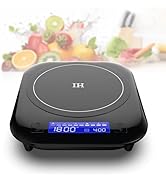 GIHETKUT Single Induction Cooktop,1800W 110V Single Burner Cooktop,Induction Hot Plate with 5 Coo...