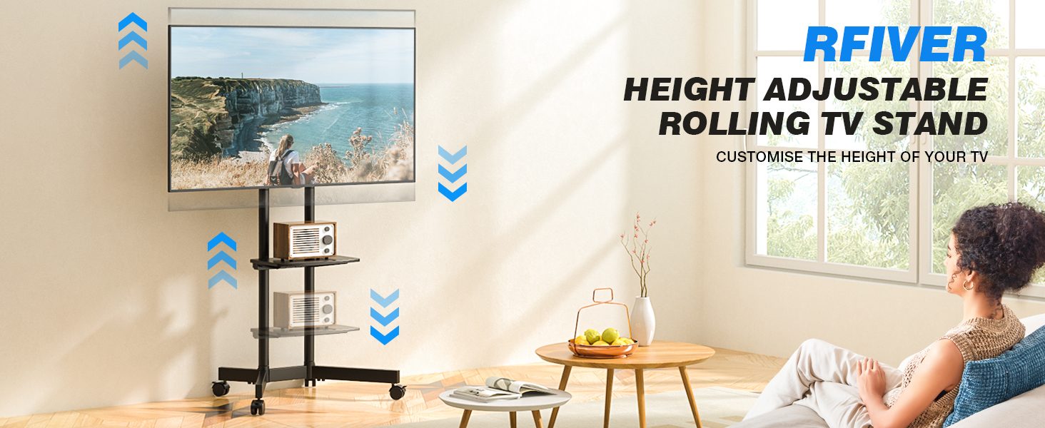 Rolling TV Stand