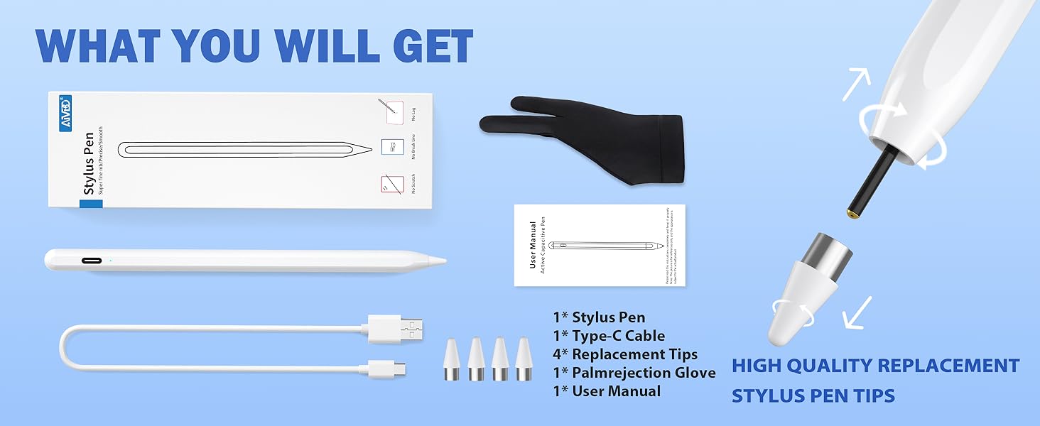 Stylus Pen Compatible for iOS/Android/Tablets