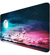 Large Gaming Mouse Pad 31.5x15.7x0.12 in, Thick Extended Mouse Mat Non-Slip Spill-Resistant Desk ...