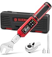 SUERCUP Adjustable Digital Torque Wrench 0.66-44.29Ft.Lb/0.9-60N.m,9x12 mm Open End Hvac Torque W...