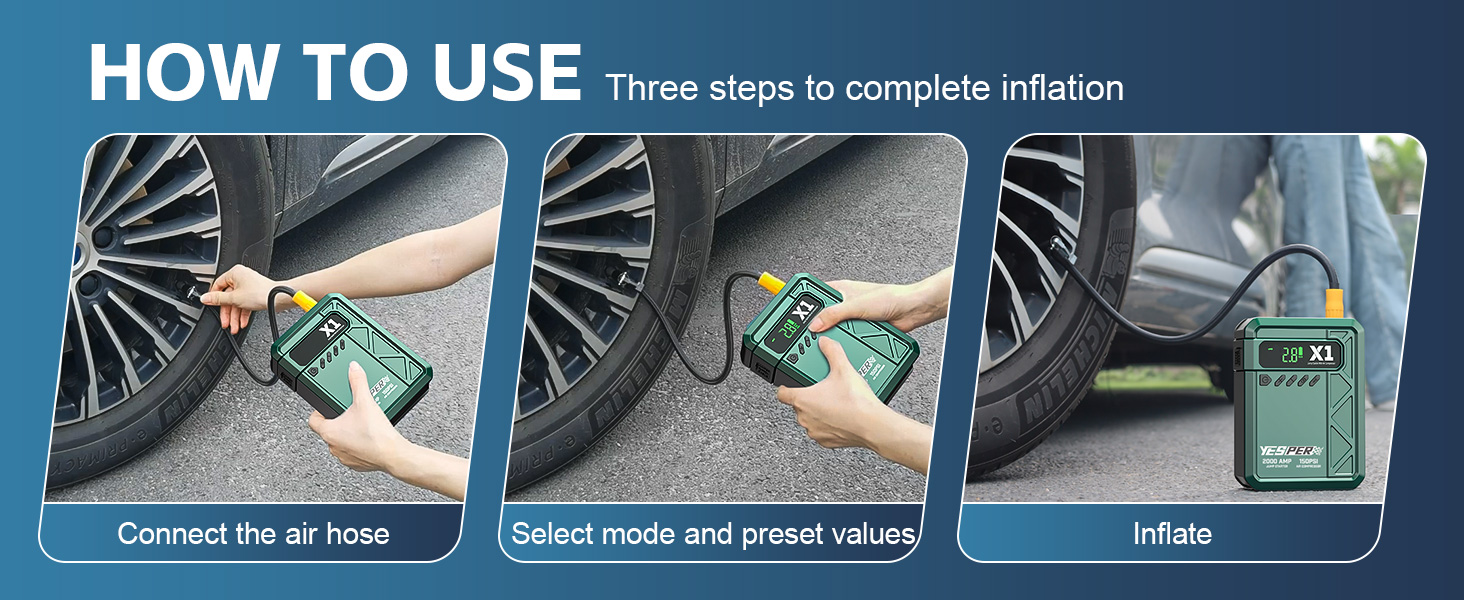 jump start battery pack air compressor