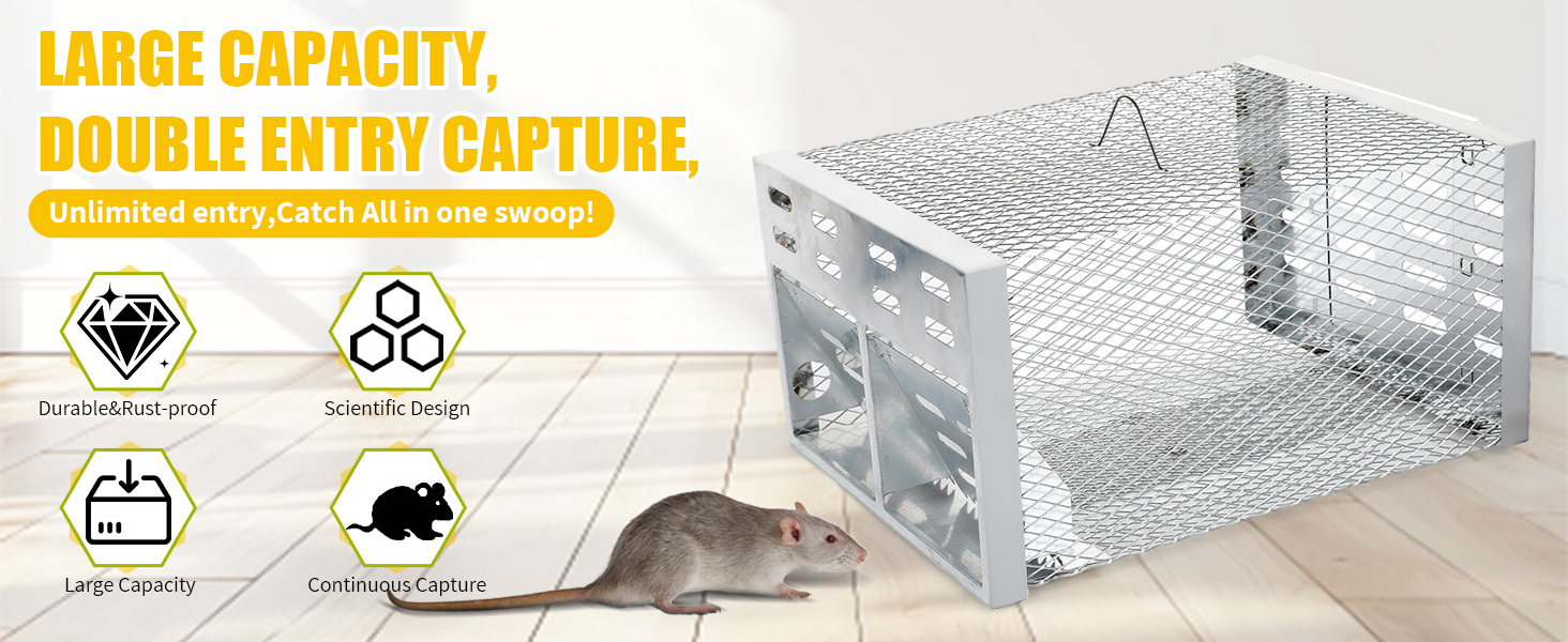 Humane Rodent Trap for Indoor &amp;amp; Outdoor Use