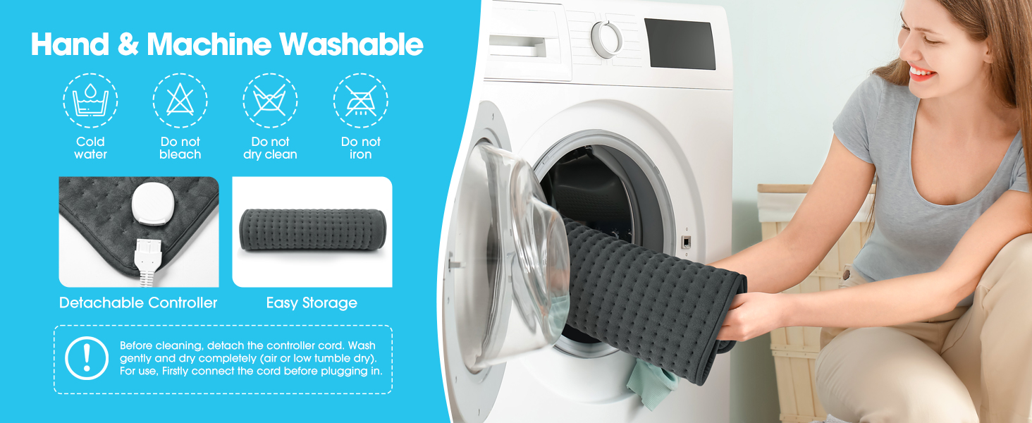 Electric Heating Pad for Back Pain and Period Cramps Relief