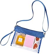 Clear Stadium Approved Crossbody Bag Transparent Tote Purse for Work Concert Sports