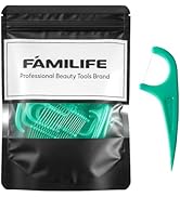 FAMILIFE Mint Floss Picks 90 Count Resealable Bag, Smooth Glide Dental Floss Picks for Adults &amp; K...