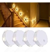 LEDDOTEC Night Lights, 4 Pack USB Rechargeable Motion Sensor, Touch Control 3 Adjustable Color Te...