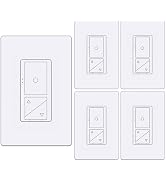 [5 Pack] BESTTEN Super Slim Digital Dimmer with Air Gap Power Cut Off Switch, 3 Button Control, S...